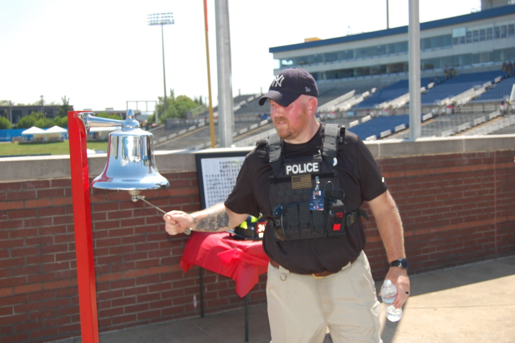 police officer ringing bell